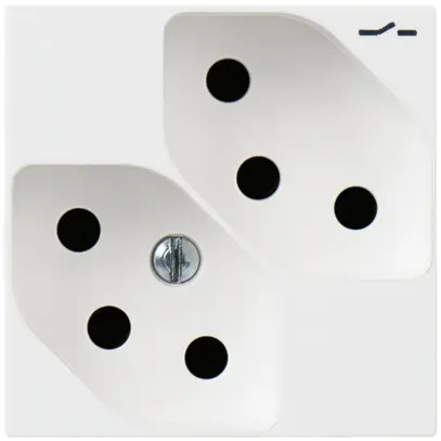 Prise INC ATO 2×T13 1×S blanc 2modules 