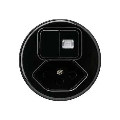 Inserto per combinazione luminosa basico 2×A-R/1L+tipo 13 nero 1 lente 