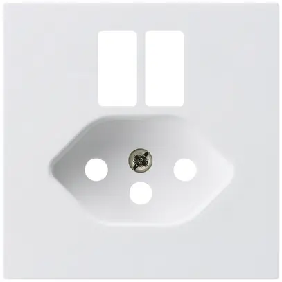 Plaque frontale kallysto pour prise 2×USB & T13 blanc 
