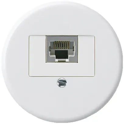 Insert pour boîte ENC basico 1×RJ45s blanc 