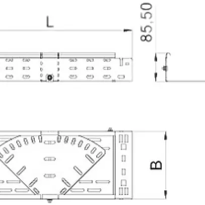 Gomito variabile Bettermann RBMV 85×300mm zincata a caldo a immersione 