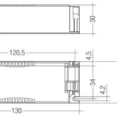 Convertisseur LED basicDIM LC 10/150-400/40 bDW SC PRE2 150…400mA 10W 43×30×130 