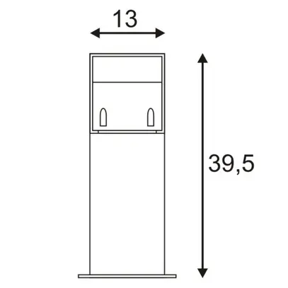 Lampada da terra LED SLV LOGS 40, 6W 330lm 3000K IP44 antracite 