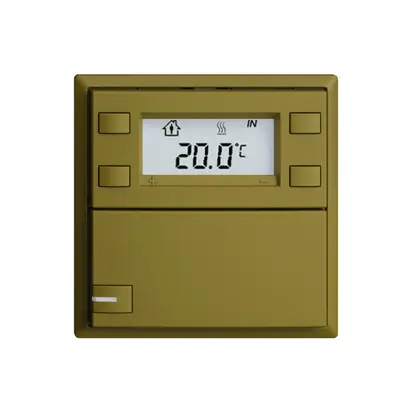 Poussoir RTH ENC KNX 1× EDIZIOdue F olive, avec LED RGB 