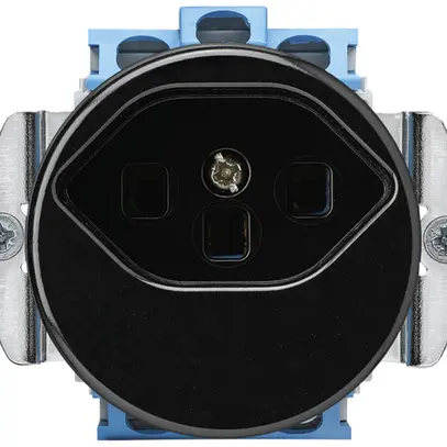 Inserto per presa tipo 23 INC basico A nero con morsetti a vite 