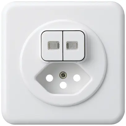 Kit frontal ENC basico 86×86mm blanc 2 lentilles pour combinaison grd.I S1/T13 