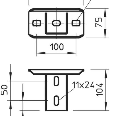 Placca di testa Bettermann zincato a caldo a immersione 