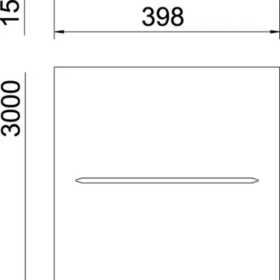 Couvercle Bettermann encliquetable p.caniveau à grille 400×3000, A2, 1.4301, 2B 