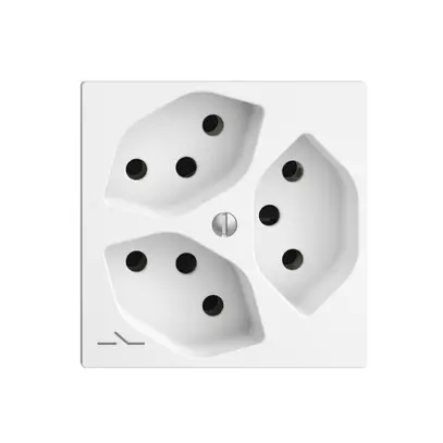 Prise ENC EDIZIOdue 3×T13 blanc 1×S 