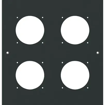 Plaque de montage ENC robusto 4×2 aluminium, noir 