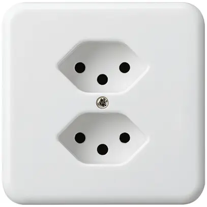 Presa INC basico 2×tipo 13 bianco per BOMI 