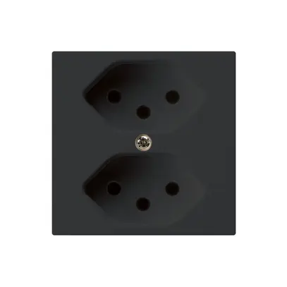 Presa INC kallysto 2×T13 nero con protezione bambini 