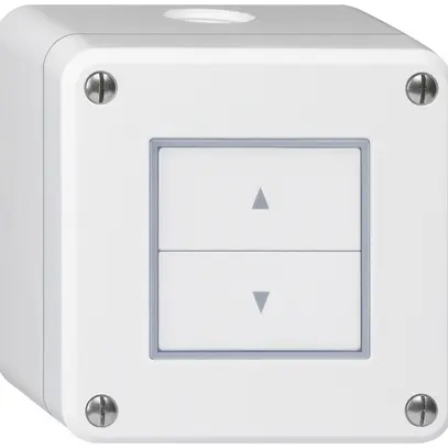 Interruttore per tapparelle AP robusto IP55 bianco con 2 tasti di comando 
