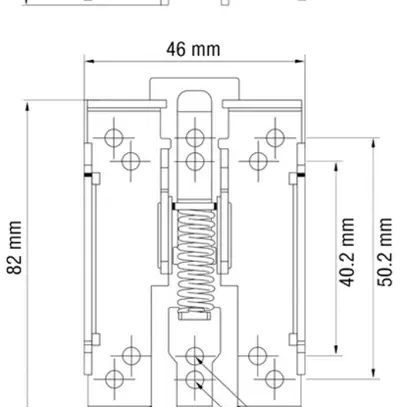 Adattatore per guida DIN Unitronics UCR-OP-B5-DIN guida DIN 35mm diritto metallo 