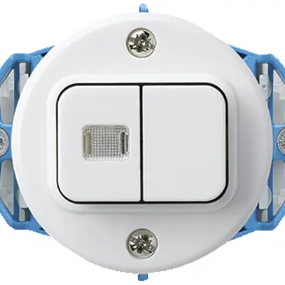 Insert pour interrupteur poussoir lum. ENC basico 1/3+3/1L blanc 1 lentille 