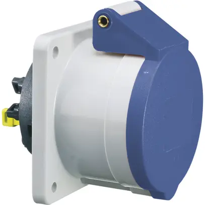 Presa INS CEE Bals 3P 16A 230V 6h blu IP44 nich.QC dirit. 