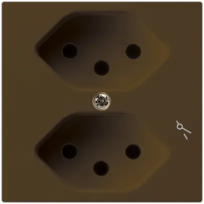 Prise ENC kallysto 2×T13 brun commuté 1× 