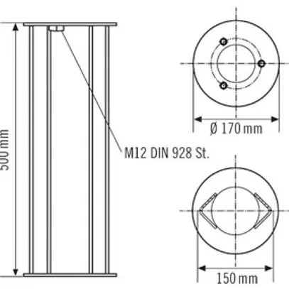 Tirante d'ancoraggio ESYLUX per paletto lumininoso 