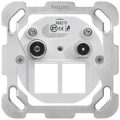 Inserto per presa multimedia Hager R/TV montaggio F 14dB 2GHz 