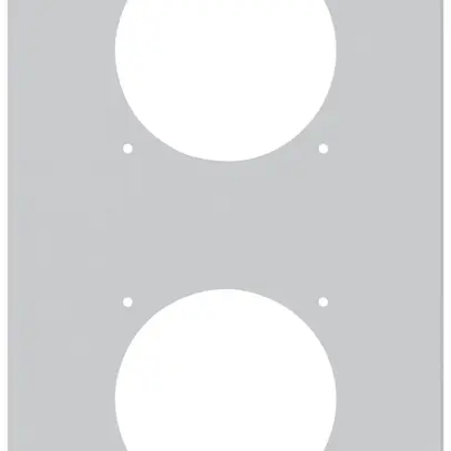 Placca d.montaggio INC robusto 2×1 alluminio, grigio 