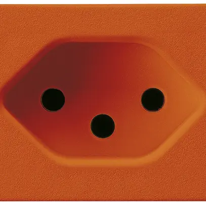 Prise INC FLF Hager type 13 orange avec bornes enfichables avec ressort 