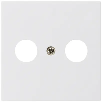 Plaque frontale kallysto blanc pour R/TV 60×60mm 