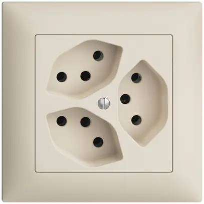 Prise ENC EDIZIOdue 3×T13 crema, avec shutter 