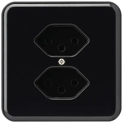 Presa INC basico 2×tipo 13 nero per BOMI 