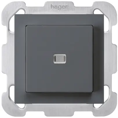 Interrupteur poussoir lumineux ENC kallysto 6/1P an avec plaque de fixation 