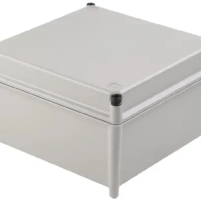 Boîtier en polyester Weidmüller TBF 302×302×175mm fibres de verre gris argenté 