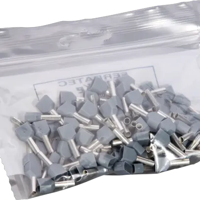 Embout de câble jumelé isolé 2×2.5mm²/9mm gris 