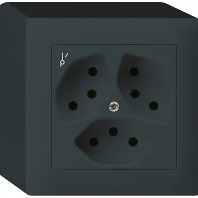 AP-Steckdose kallysto 3×T13/1S schwarz 