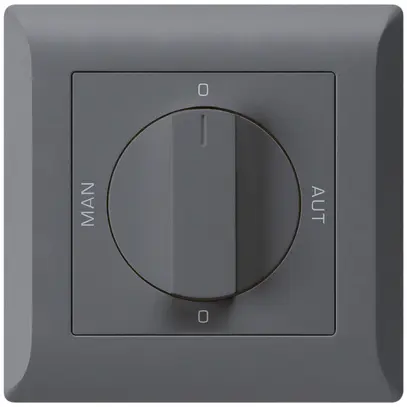Interruttore rotativo INC 0-Man-0-Aut. antracite kallysto.line 2/1L con manopola 