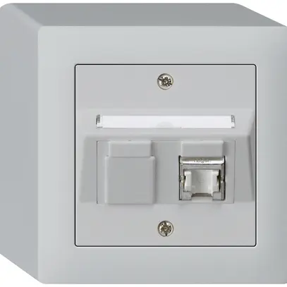 Prise AP kallysto cat.6 1RJ45/s gris clair 