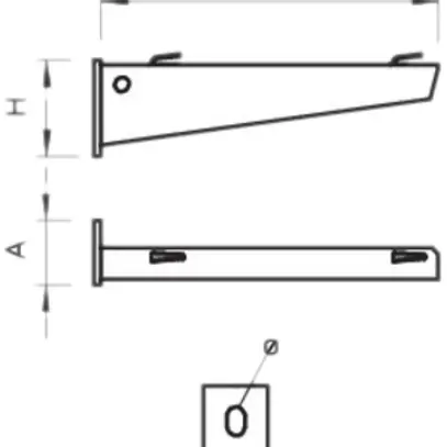 Braccio per muro/palo Bettermann AW G 15 21 FT 210mm zincato a caldo immersione 