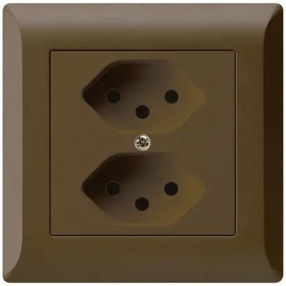 Presa 2×tipo 13 INC marrone 