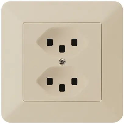 Presa INC kallysto.trend 2×T23 beige con morsetti ad innesto 