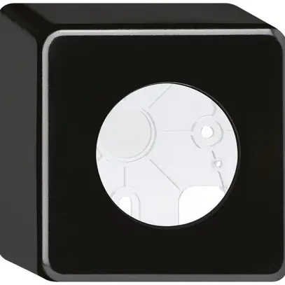 Boîtier AP basico noir h=54mm Ø43mm 