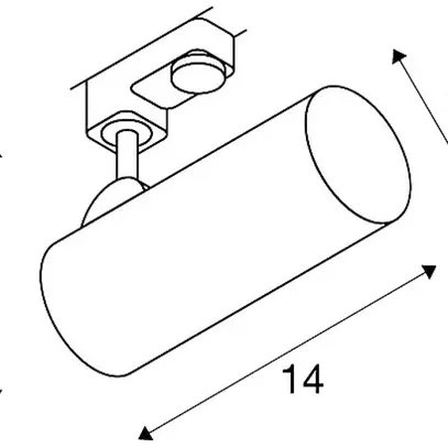 Projecteur LED SLV HELIA 50, 11W 3000K avec adaptateur 3-phases IP20 blanc 