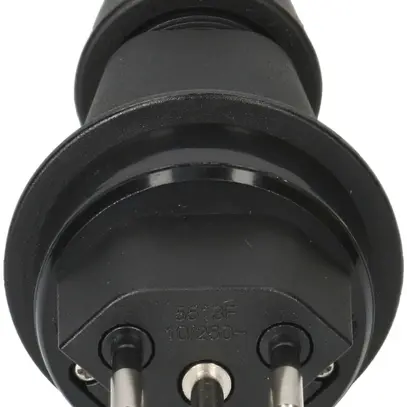 Spina mobile tipo 13 MAX HAURI 10A 250V con fusibile Ø5×20mm IP55 nero 