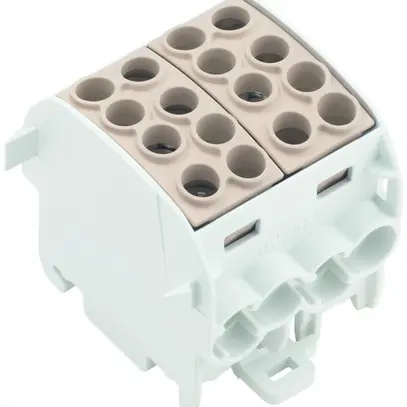 Blocco ripartizione WM WPD 202 4×35/4×25 2L connessione a vite TS35 marrone 