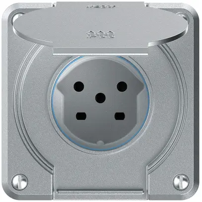 Presa robusto 1×tipo 15 IP55 alluminio 