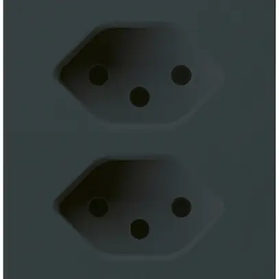 Prise FLF Hager 2×type 13 D noir 