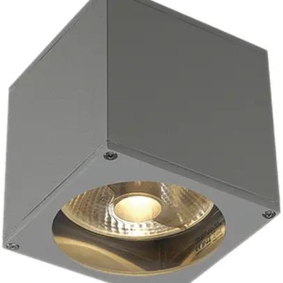 Applique SLV BIG THEO WALL OUT, GU10 75W IP44 gris argenté 