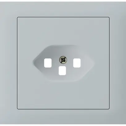 Kit frontale INS Hager kallysto per presa G3 1×T23 telaio innesto grigio chiaro 