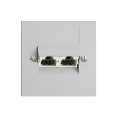 Insert pour prise de raccordement ENC 2×RJ45/u 4P sép.grc EDIZIOdue ITplus 