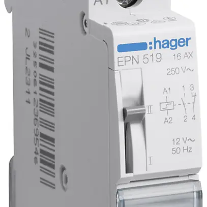 Télérupteur Hager 1UM 12VAC 1 ouvreur 1 fermeur 0 inverseur 