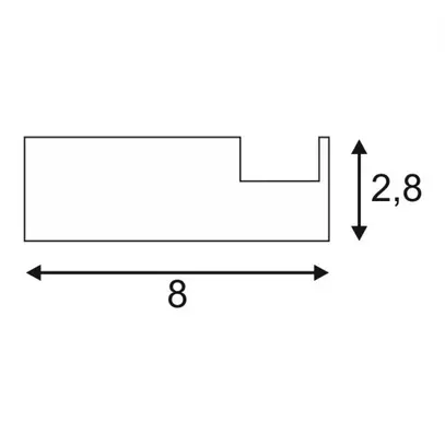 Profilo di supporto murale GLENOS Profi, 1m con cappe terminale grigio argento 