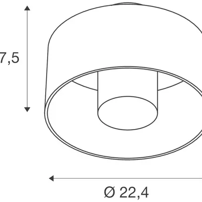 Plafonnier SLV PHOTONI CYL E27 1×13W IP65 Ø224×175mm rouille 