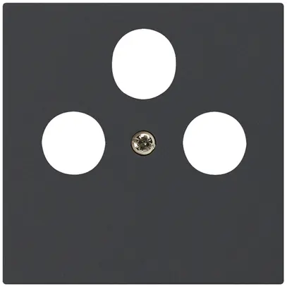 Plaque frontale kallysto noir pour R/TV/SAT 60×60mm 